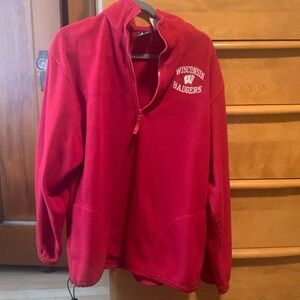 Vintage Wisconsin badgers fleece quarter zip
